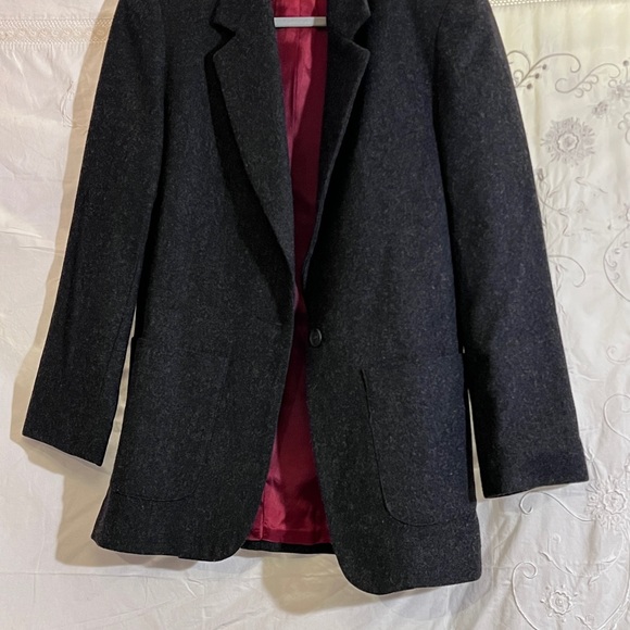 Vintage American Eagle Outfitters Women Gray Blazer looks new size four - Picture 4 of 8